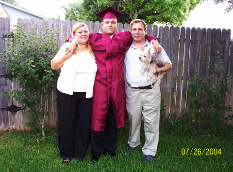 Photo at Robbie's graduation